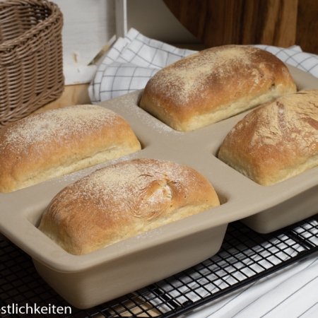 Mini Ciabatta Brot aus der Minikastenform Pampered Chef