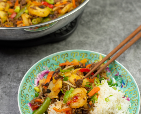 Rezept Asia Hack-Pfanne aus dem Wok Pampered Chef®