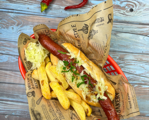 Rezept Feuerwurst-Hotdog Pampered Chef