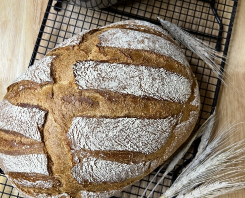 Brot Pampered Chef Ofenmeister auf einem Kuchengitter